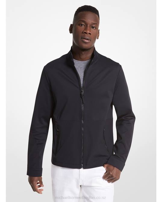 Men Black Stretch Nylon Jacket Michael Kors P6NH2993