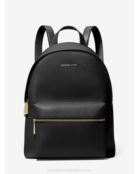 Women Black Sally Medium Saffiano Leather 2-In-1 Backpack Michael Kors P6NH1285